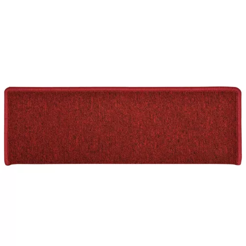 30 db lépcsőszőnyeg 65 x 21 x 4 cm piros téglalap alakú széllel
