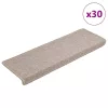 30 db lépcsőszőnyeg, 65 x 21 x 4 cm, bézs, téglalap alakú széllel