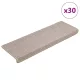30 db lépcsőszőnyeg, 65 x 21 x 4 cm, bézs, téglalap alakú széllel