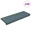 30 db sötétzöld lépcsőszőnyeg, téglalap alakú széllel, 65 x 21 x 4 cm