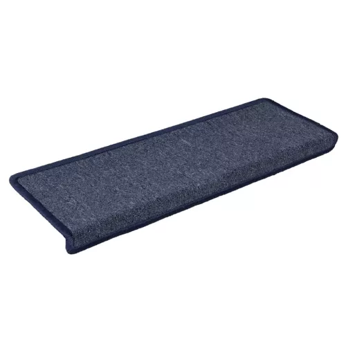30 db sötétszürke és kék lépcsőszőnyeg, téglalap alakú széllel, 65 x 21 x 4 cm