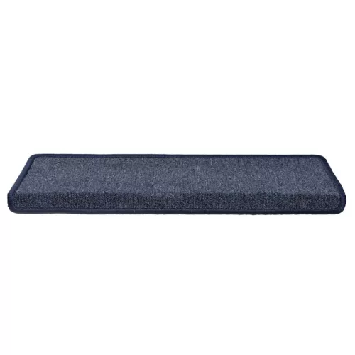 30 db sötétszürke és kék lépcsőszőnyeg, téglalap alakú széllel, 65 x 21 x 4 cm