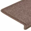 30 db lépcsőszőnyeg, barna, téglalap alakú széllel, 65 x 21 x 4 cm