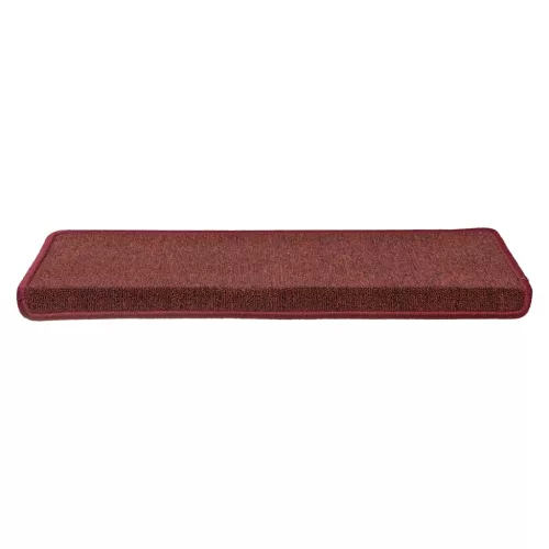 30 db lépcsőszőnyeg 65 x 21 x 4 cm bordó téglalap alakú széllel