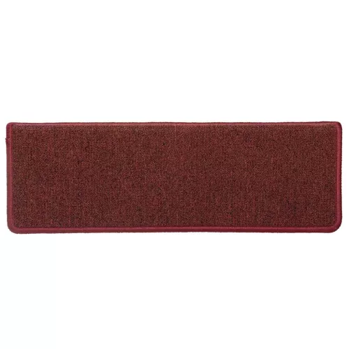 30 db lépcsőszőnyeg 65 x 21 x 4 cm bordó téglalap alakú széllel
