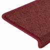30 db lépcsőszőnyeg 65 x 21 x 4 cm bordó téglalap alakú széllel