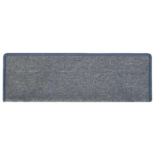 30 db világosszürke és kék lépcsőszőnyeg, téglalap alakú széllel, 65 x 21 x 4 cm