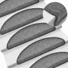 20 db sötétszürke félkör alakú lépcsőszőnyeg 56 x 17 x 3 cm