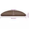 20 db-os lépcsőszőnyegek 56 x 17 x 3 cm kávébarna félkör alakú