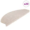 20 db lépcsőszőnyeg 65 x 24 x 4 cm bézs félkör alakú, nagy