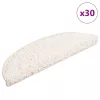30 db fehér félkör alakú lépcsőszőnyeg 56 x 17 x 3 cm
