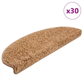   30 db bézs színű, félkör alakú lépcsőszőnyeg 65 x 21 x 4 cm, nagy