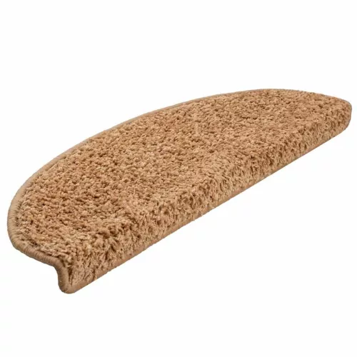 30 db bézs színű, félkör alakú lépcsőszőnyeg 65 x 21 x 4 cm, nagy