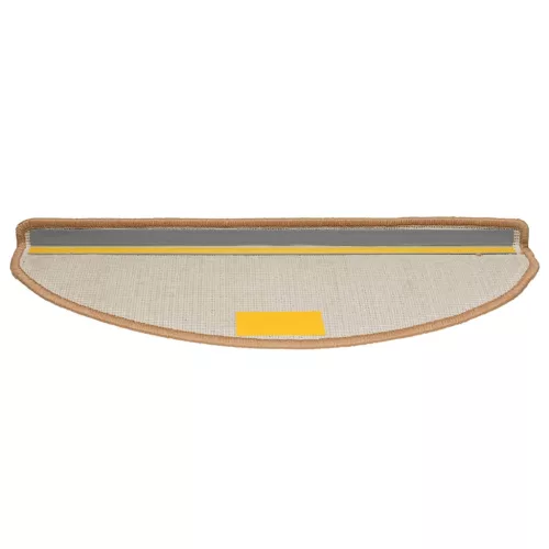 30 db bézs színű, félkör alakú lépcsőszőnyeg 65 x 21 x 4 cm, nagy