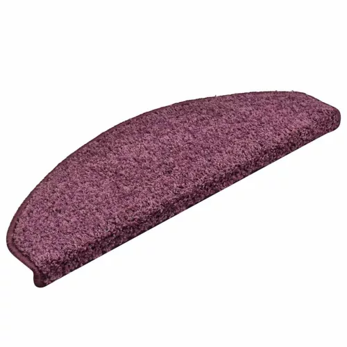 30 db sötétlila félkör alakú lépcsőszőnyeg 65 x 21 x 4 cm, nagy