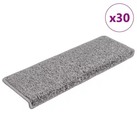   30 db szürke lépcsőszőnyeg, téglalap alakú széllel, 65 x 21 x 4 cm