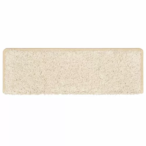 30 db fehér lépcsőszőnyeg, téglalap alakú széllel, 65 x 21 x 4 cm