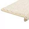 30 db fehér lépcsőszőnyeg, téglalap alakú széllel, 65 x 21 x 4 cm