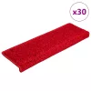 30 db piros, téglalap alakú szélű lépcsőszőnyeg 65 x 21 x 4 cm