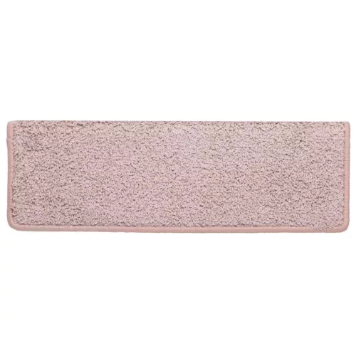 30 db fehér és rózsaszín lépcsőszőnyeg, téglalap alakú széllel, 65 x 21 x 4 cm