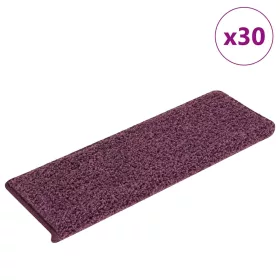   30 db lépcsőszőnyeg, 65 x 21 x 4 cm, sötétlila, téglalap alakú széllel