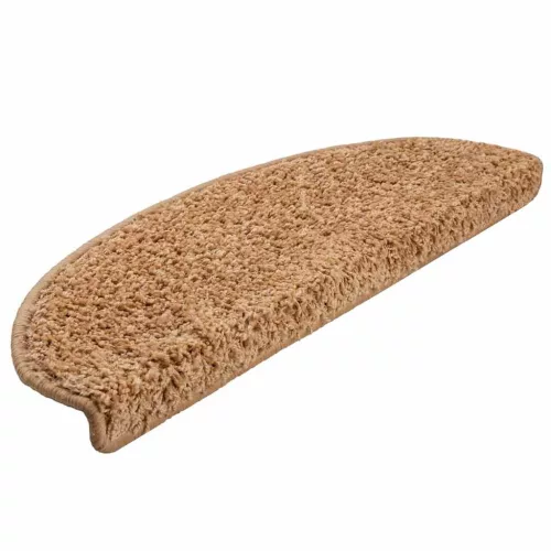 20 db bézs színű, félkör alakú lépcsőszőnyeg 65 x 21 x 4 cm, nagy