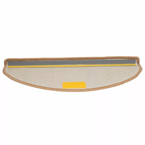 20 db bézs színű, félkör alakú lépcsőszőnyeg 65 x 21 x 4 cm, nagy