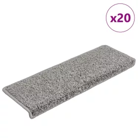   20 db szürke lépcsőszőnyeg, téglalap alakú széllel, 65 x 21 x 4 cm