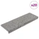 20 db szürke lépcsőszőnyeg, téglalap alakú széllel, 65 x 21 x 4 cm