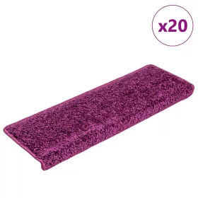   20 db lépcsőszőnyeg 65 x 21 x 4 cm lila téglalap alakú széllel