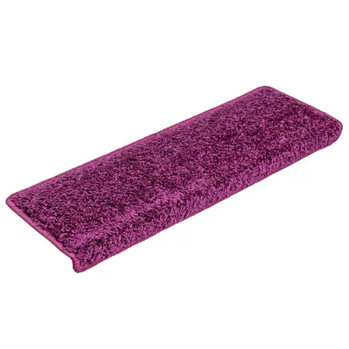 20 db lépcsőszőnyeg 65 x 21 x 4 cm lila téglalap alakú széllel