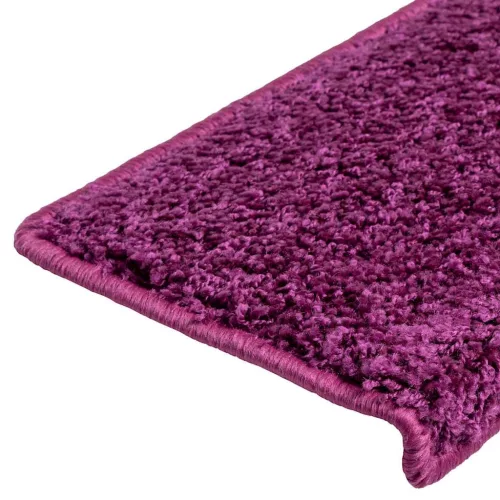 20 db lépcsőszőnyeg 65 x 21 x 4 cm lila téglalap alakú széllel