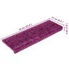 20 db lépcsőszőnyeg 65 x 21 x 4 cm lila téglalap alakú széllel