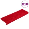 20 db piros, téglalap alakú szélű lépcsőszőnyeg 65 x 21 x 4 cm