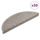 30 db ezüst lépcsőszőnyegek öntapadós szizál kinézetű 56x17x3cm