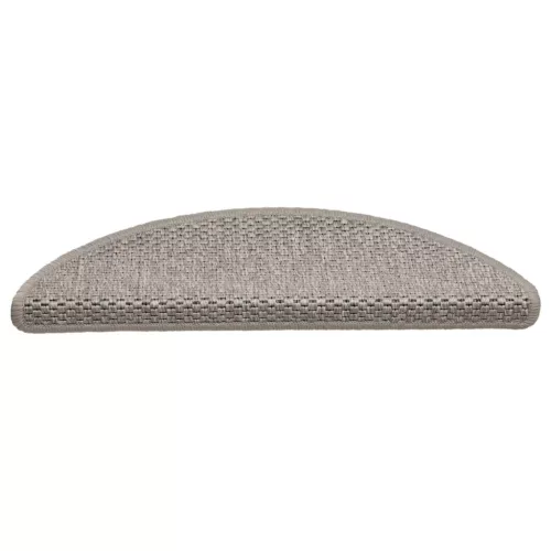 30 db ezüst lépcsőszőnyegek öntapadós szizál kinézetű 56x17x3cm