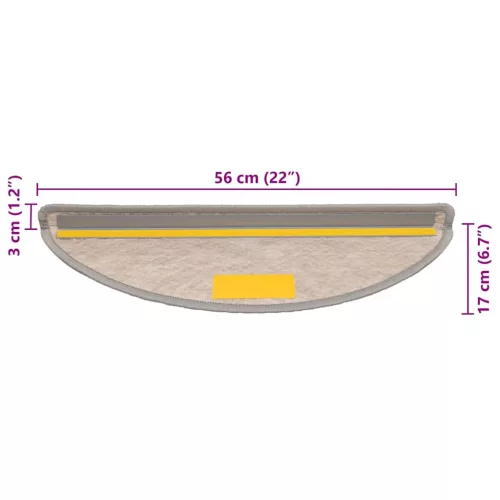 30 db ezüst lépcsőszőnyegek öntapadós szizál kinézetű 56x17x3cm