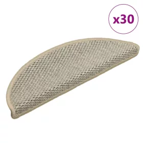   30 db lépcsőszőnyegek öntapadós szizál kinézetű 56x17x3 cm