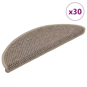   30 db lépcsőszőnyegek öntapadós szizál kinézetű 56x17x3 cm