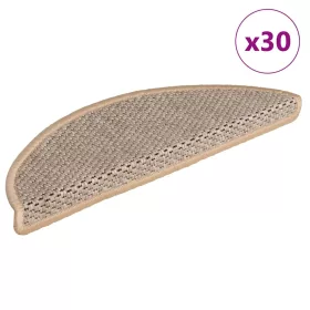   30 db lépcsőszőnyegek öntapadós szizál kinézetű 56x17x3 cm