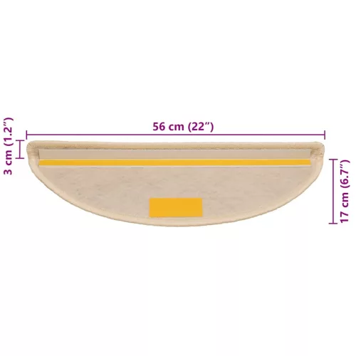30 db lépcsőszőnyegek öntapadós szizál kinézetű 56x17x3 cm