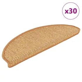   30 db lépcsőszőnyegek öntapadós szizál kinézetű 65x21x4 cm