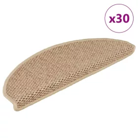   30 db lépcsőszőnyegek öntapadós szizál kinézetű 65x21x4 cm