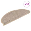 30 db lépcsőszőnyegek öntapadós szizál kinézetű 65x21x4 cm