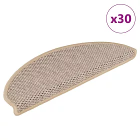   30 db lépcsőszőnyegek öntapadós szizál kinézetű 65x21x4 cm