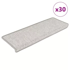   30 db platina lépcsőszőnyegek öntapadós szizál kinézetű