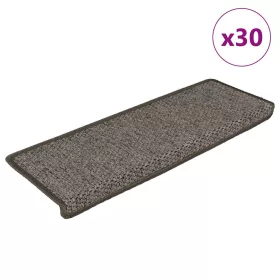   30 db lépcsőszőnyegek öntapadós szizál kinézetű 65x21x4 cm