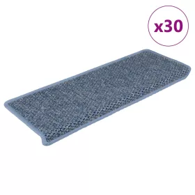   30 db kék lépcsőszőnyegek öntapadós szizál kinézetű 65x21x4 cm