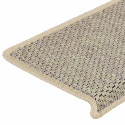 30 db zöld lépcsőszőnyegek öntapadós szizál kinézetű 65x21x4 cm