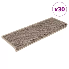   30 db lépcsőszőnyegek öntapadós szizál kinézetű 65x21x4 cm